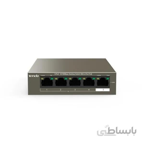 سوییچ 5 پورتی تندا مدل TEF1105P-4-38W ا TENDA TEF1105P-4-38W 5-port 10/100Mbps Desktop Switch