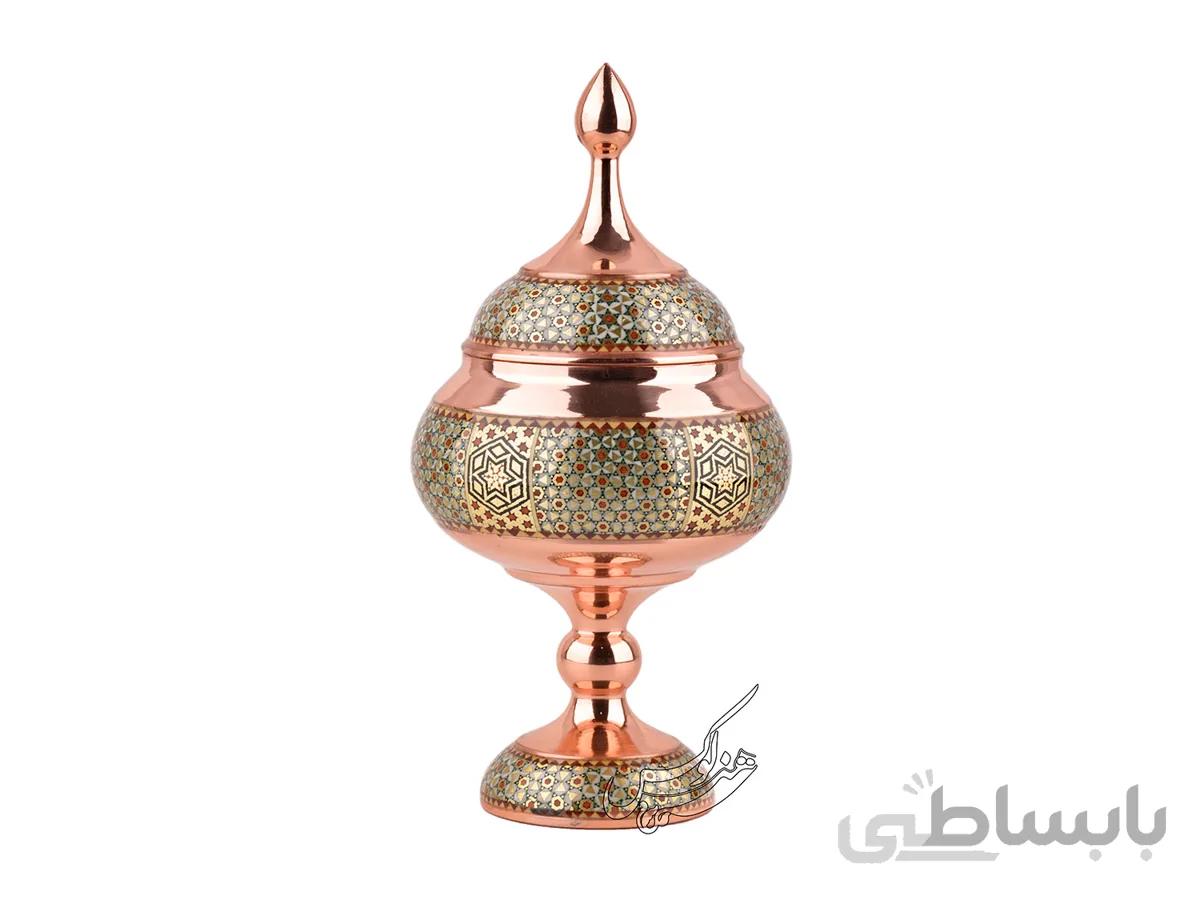شکلاتخوری مس و خاتم سایز 27