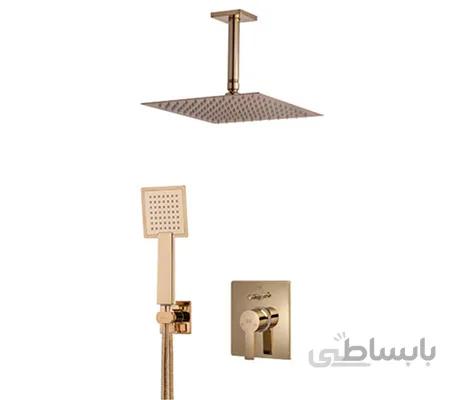دوش توکار مدل فلت طلایی تیپ 3 کلار (Kelar)