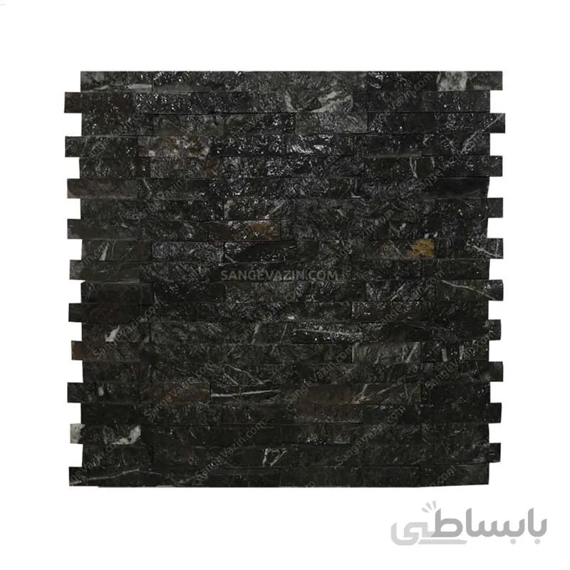 سنگ آنتیک آجری یک سانت مشکی