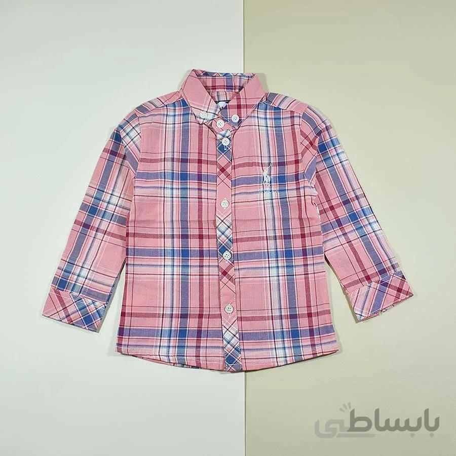 پیراهن پسرانه بچه گانه چهارخانه کد 2321