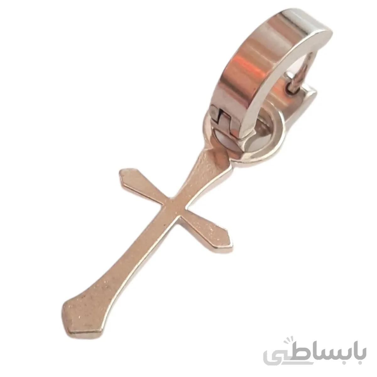 پیرسینگ طرح صلیب مناسب برای اقایان و خانوم ها کد p24