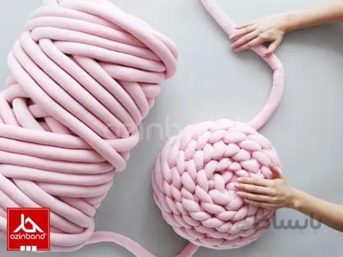 کاموا غول پیکر 100 متری - رنگ صورتی ا قطر سه سانتی متر