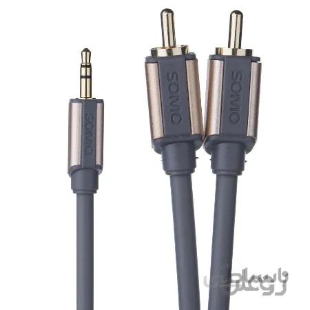 کابل تبدیل جک 3.5 میلی متری به RCA سومو مدل SR5519 طول 3.5 متر