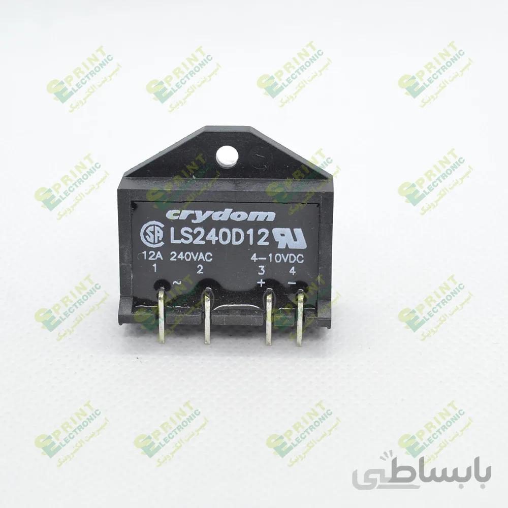 رله الکترونیکی SSR روبردی 4 پایه تک فاز 12 آمپر DC/AC