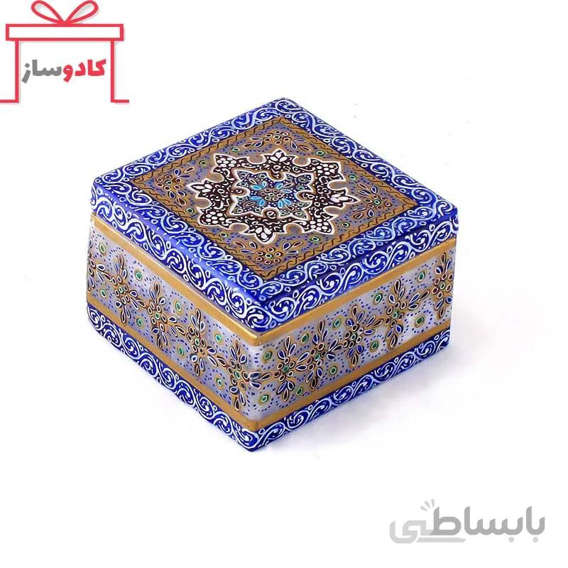 جعبه جواهرات سنگ مرمر با تذهیب فرش غیاثی