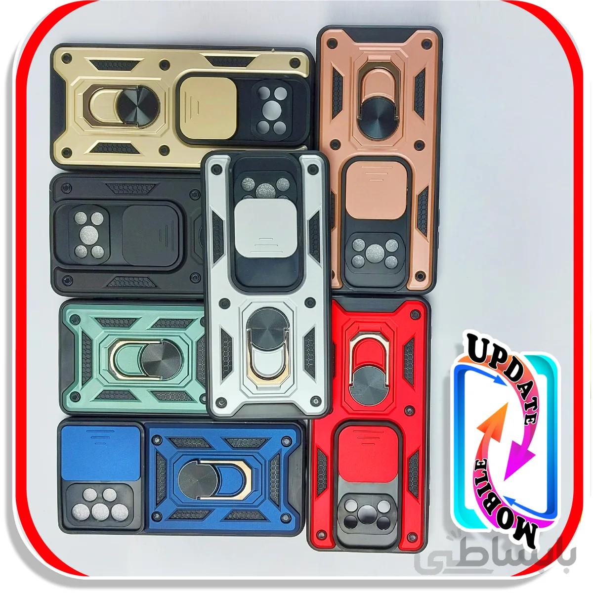 قاب گوشی شیاومی note 8 pro طرح ضد ضربه بتمن فول ژله ای هولدر دار محافظ لنز دار کشویی پنجره ای - سبز