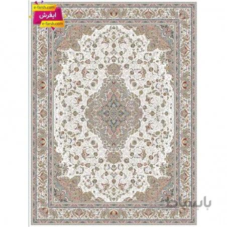 فرش ماشینی زمرد مشهد طرح 45001 کرم