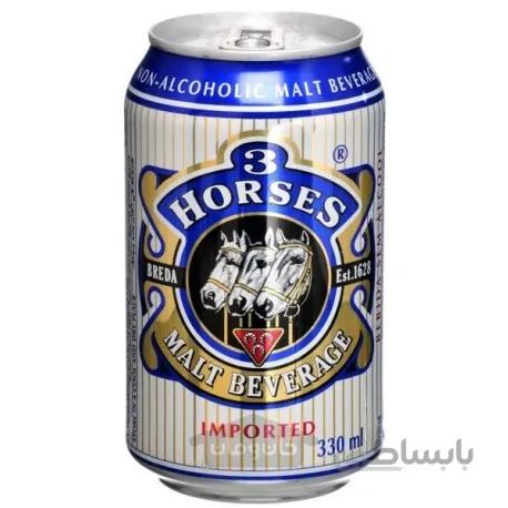 نوشیدنی بدون الکل تری هورسز کلاسیک حجم 330 میلی لیتر 3 HORSES