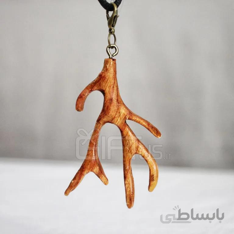 گردنبند طرح شاخ گوزن زرد ایرانی 2