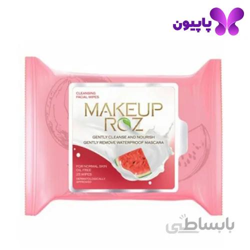 دستمال مرطوب آرایش پاک کن میکاپ رز هندوانه ۲۵ عددی || فروش تک و عمده