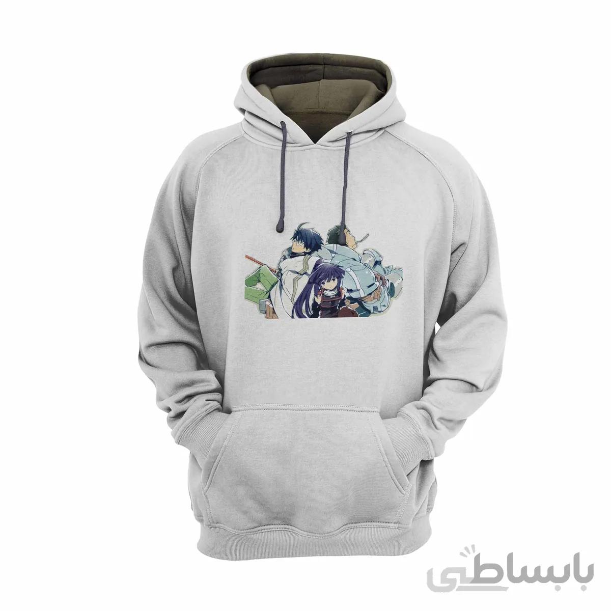 هودی سفید طرح انیمه ورود به افق Log Horizon کد KCT10461