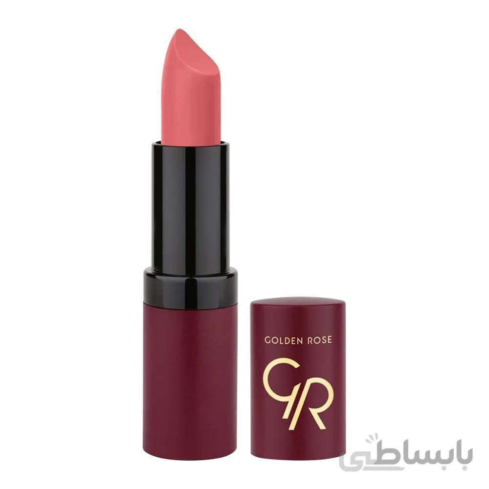 رژ لب مات مخملی گلدن رز شماره 05 ا Golden Rose Matte Velvet Lipstick No. 05