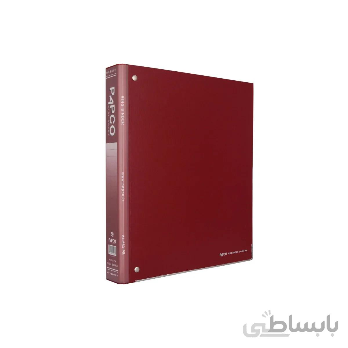 کلاسور 4 حلقه مقوایی پاپکو جعبه 6 عددی کد A4-653PB