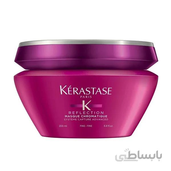 ماسک موی کراستاس KERASTASE مدل رفلکشن Reflection حجم ۲۰۰ میل | تقویت کننده و ترمیم کننده و محافظ موی رنگ شده ا Kerastase Reflection Masque Chromatique – for fine hair 200ml