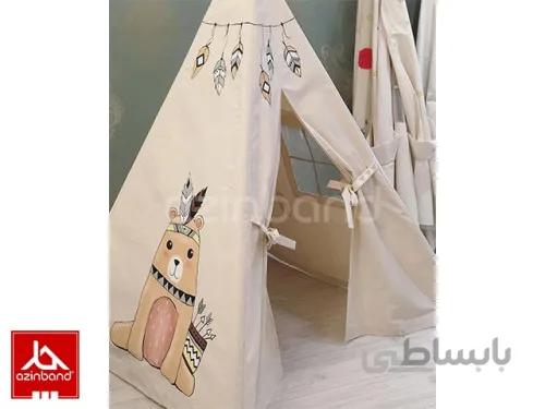 چادر سرخپوستی طرح خرس سرخپوست ا با پارچه صددرصد پنبه و نقاشی با دست