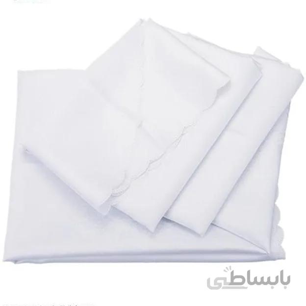 رومیزی ژاگارد 8 نفره بیضی رمانس سفید