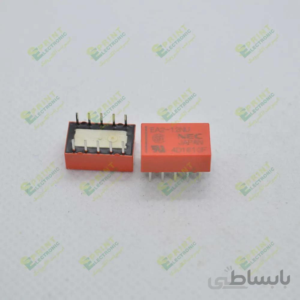 رله 12 ولت مخابراتی 10 پایه 1 آمپر NEC EA2-12NU