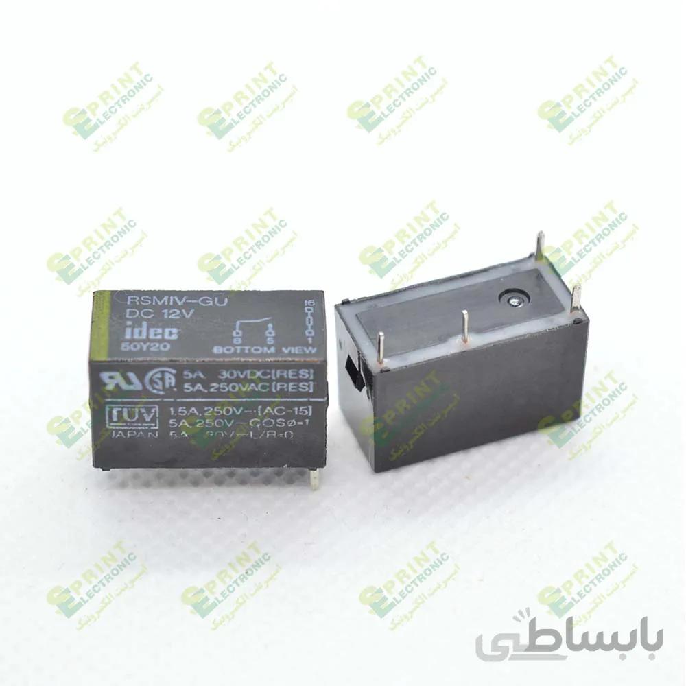 رله 12 ولت 4 پایه 5 آمپر IDEC RSMIV-GU