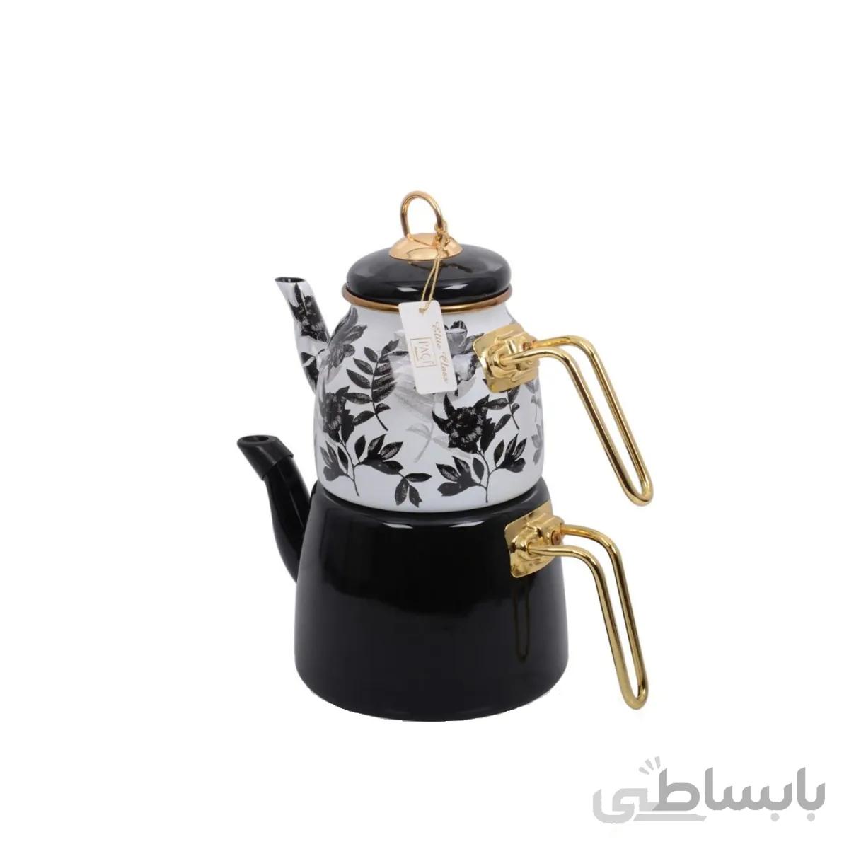 ست کتری و قوری پاچی مدل D4248 رنگ مشکی