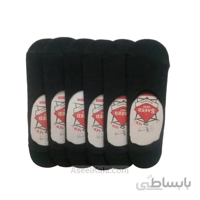 جوراب زنانه کالج مشکی سعید Saeed بسته 6 عددی