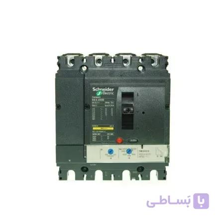 کلید اتوماتیک اشنایدر الکتریک چهار پل 250 آمپر ظرفیت قطع 25KA - حفاظت سه پل