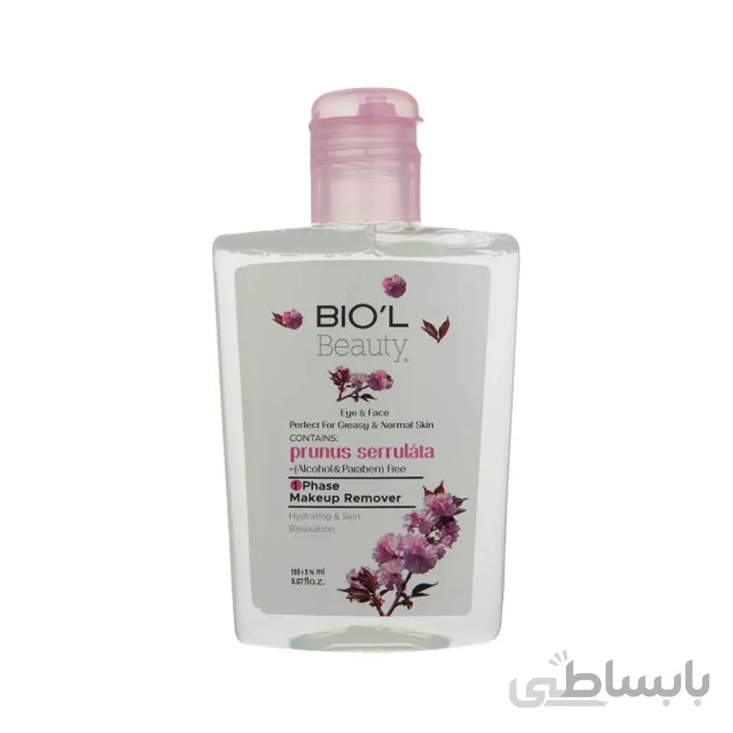 محلول پاک کننده آرایش صورت تک فاز مناسب پوست چرب و معمولی 150میل بیول ا Biol Makeup Remover 1Phase For Greasy And Normal Skin 150ml