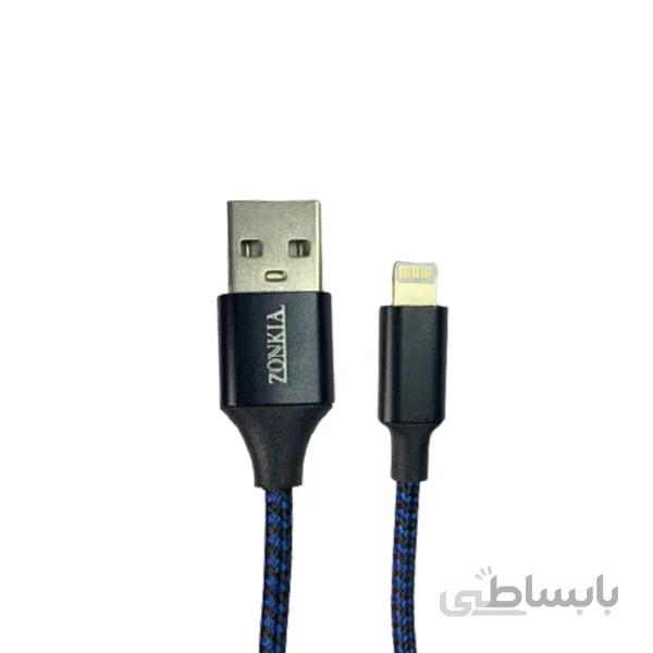 کابل تبدیل USB به لایتنینگ زونکیا کد 748 طول 1 متر