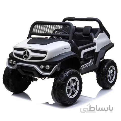 ماشین شارژی مرسدس بنز یونی موگ unimog سفید کد 4063651