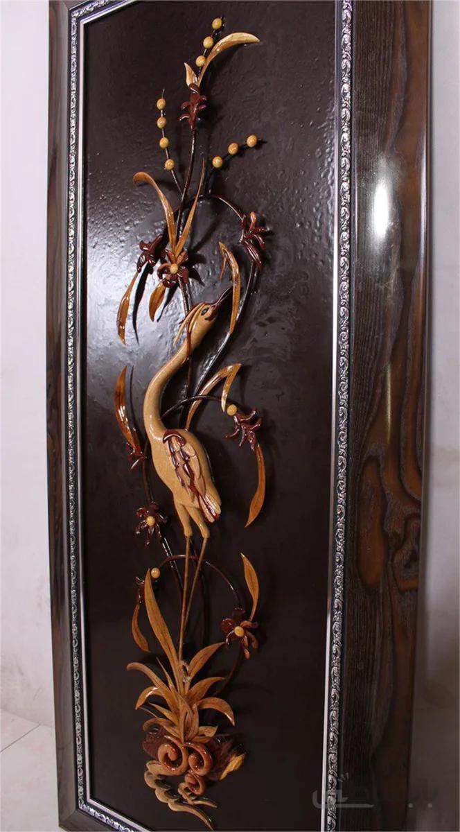 معرق و منبت برجسته لک لک ا Marquetry and inlay embossed Stork