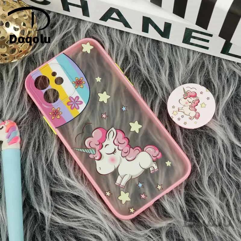 قاب گوشی اپل Apple iphone 12 مدل فانتزی محافظ لنز پاپ سوکت دار طرح یونیکورن