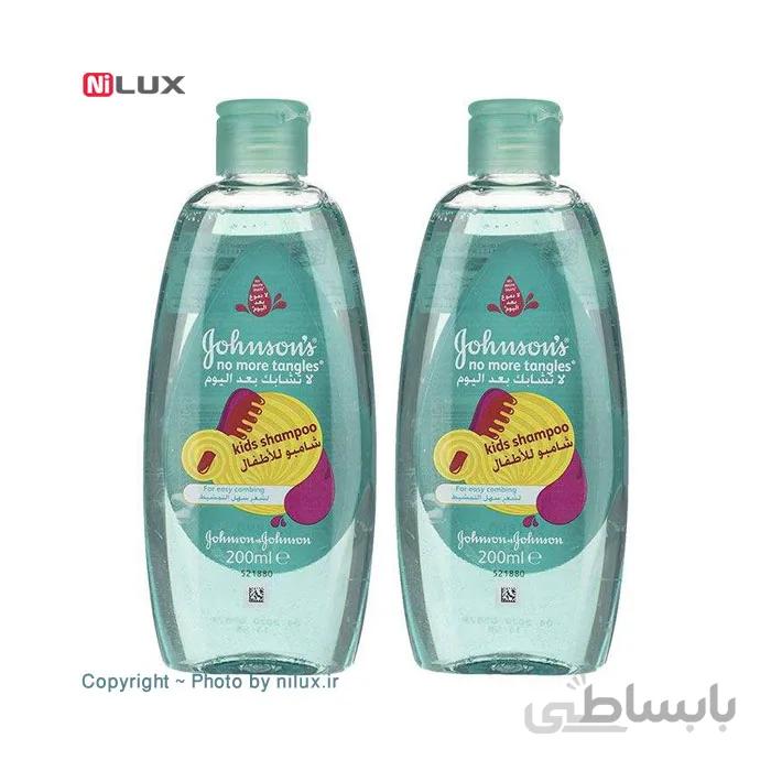 شامپو کودک جانسون مدل No More Tangles حجم 200 میلی لیتر بسته 2 عددی