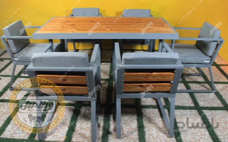 میز و صندلی آلومینیوم مدل فرانسوی