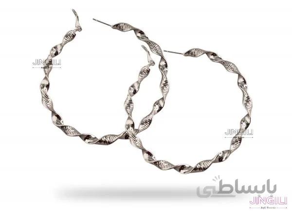 گوشواره مدل گرد مارپیچی کد erw0029