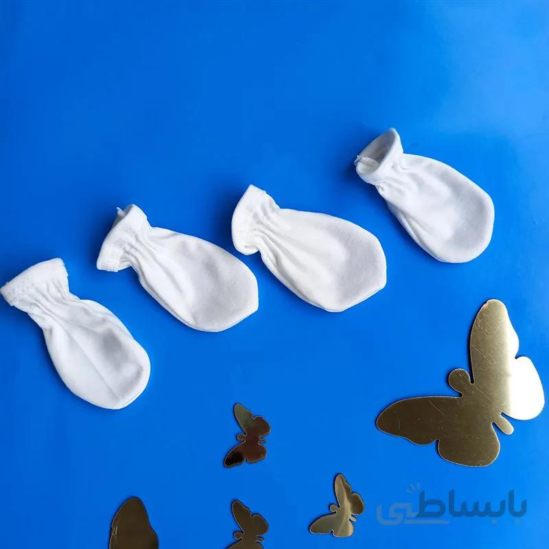 دستکش ساده نوزادی 0-3 ماه کد 401