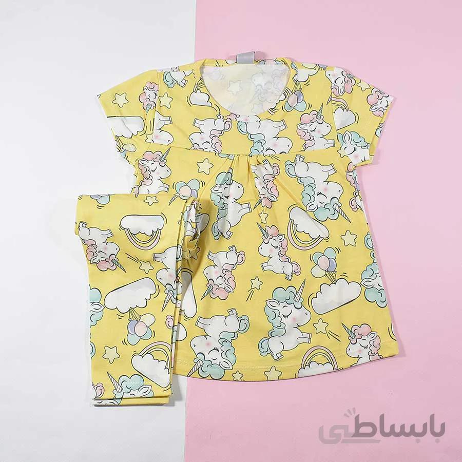 بلوز شلوار راحتی بچه گانه دخترانه اسب تک شاخ کد 2213