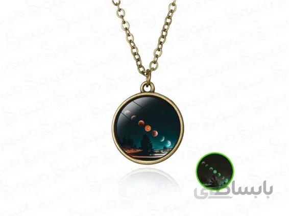 گردنبند شب تاب هلال ماه 12009