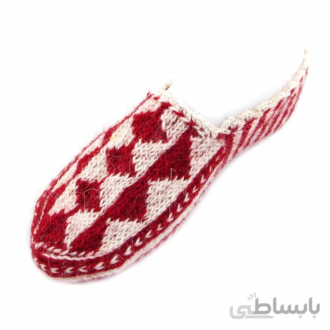 جوراب روفرشی پشمی دستباف کردستان کد 313 سایز 38-39