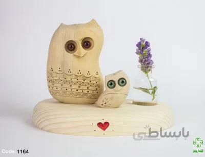 گلدان رو میزی جغد با بچه | 1164