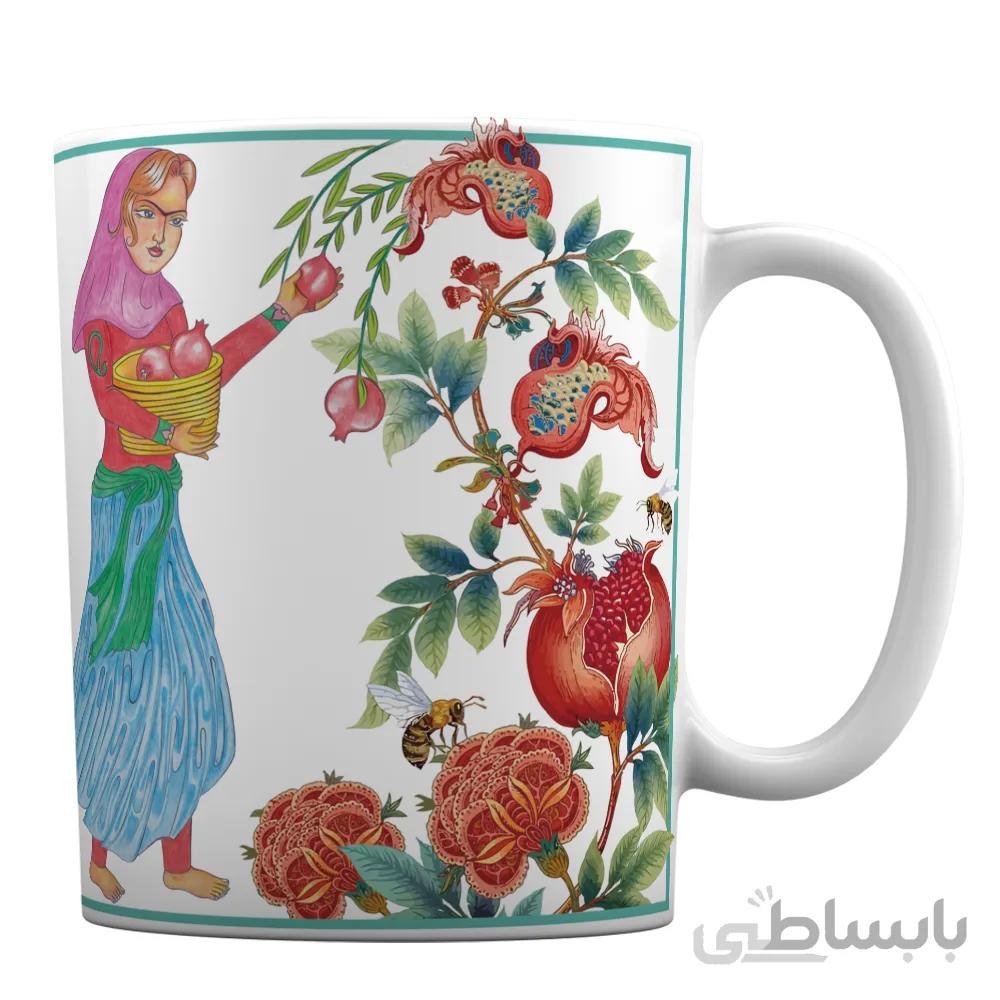 ماگ سرامیکی افرا توس طرح « صبح صادق ندمد تا شب یلدا نرود »
