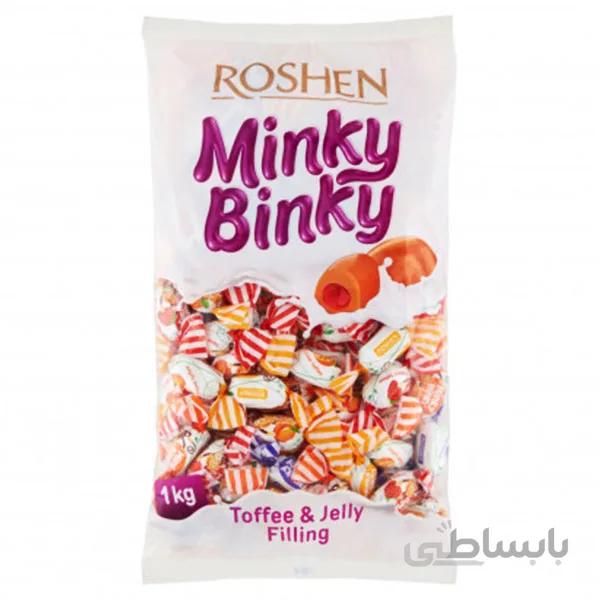 تافی مغز میوه ای مینکی بینکی روشن 1 کیلویی Roshen Minky Binky