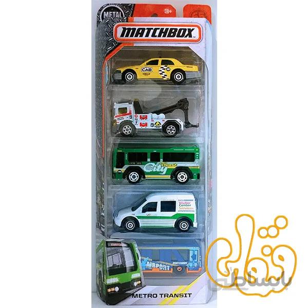 ست 5 عددی ماشینهای ترانزیت مترو Metro Transit Matchbox FMV29