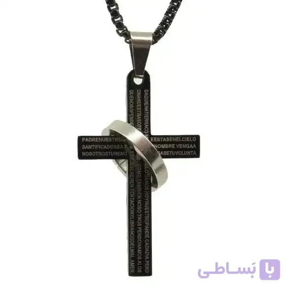 گردنبند صلیب مشکی کد s23