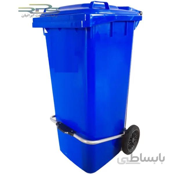 سطل زباله پلاستیکی مخزن پلی اتیلن 120 لیتری چرخ دار ا bucket 120 litr