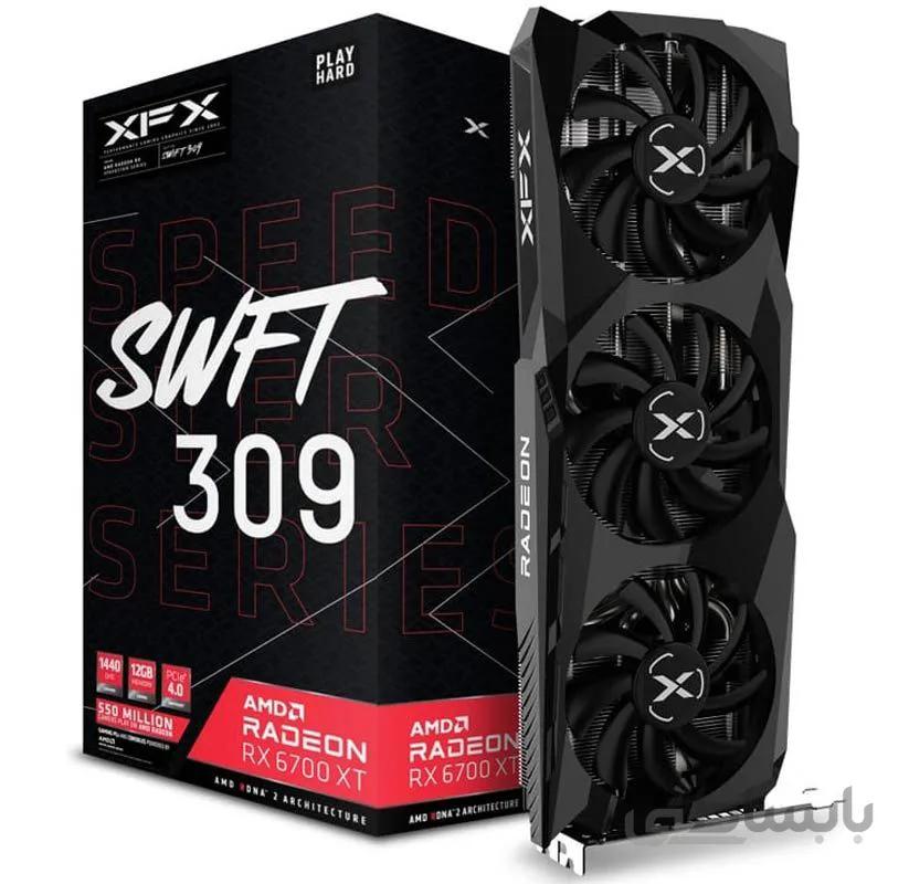 VGA XFX AMD Radeon RX6700XT 12GB GDDR6 کارت گرافیک ایکس اف ایکس آر ایکس ۶۷۰۰ ایکس تی ا VGA XFX AMD Radeon RX6700XT 12GB GDDR6
