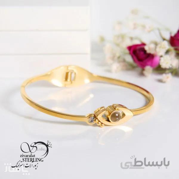 دستبند النگویی زنانه تلسکوپی طرح چشم کد 520706