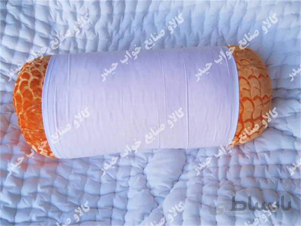 بالش مخمل نارنجی- حیدر خواب- پارچه تویی متقال- پارچه روکش مخمل شصتی کره ای- پارچه کمرکش تیترون درجه یک- الیاف لایکو درجه یک ا Orange Velvet Pillow - Heydarkhab - internal cloth is fustian - sheet cloth is Korean velvet
