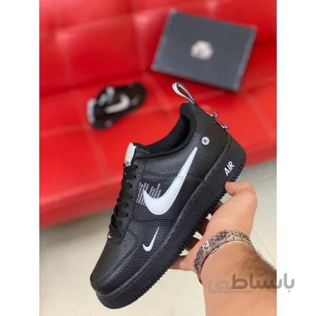 ست زنانه و مردانه نایک ایرفورس اصلی رویه چرم مشکی TÊNIS NIKE AIR FORCE 1 - PRETO
