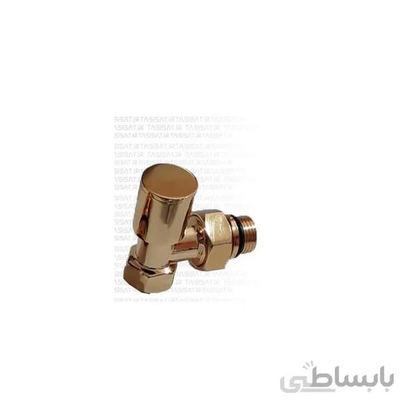 شیر رادیاتور دکوراتیو کروم رزگلد ا و حوله خشک کن دکوراتیو با متریال کروم رزگلد