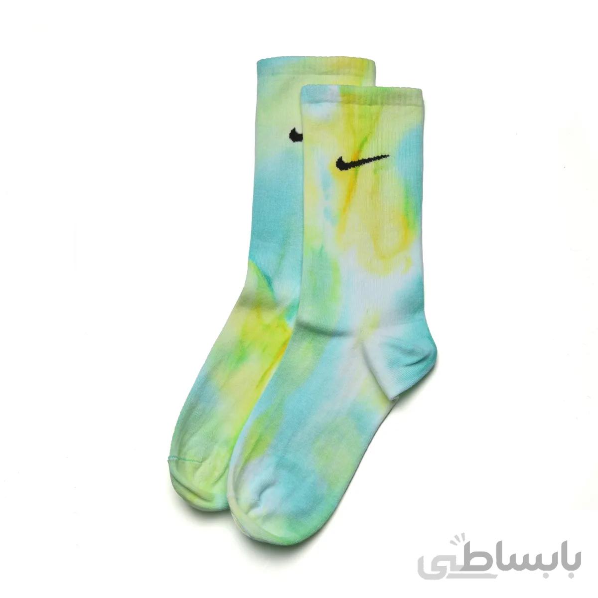 جوراب ساقدار نایک آبرنگی لیمویی ماپاما